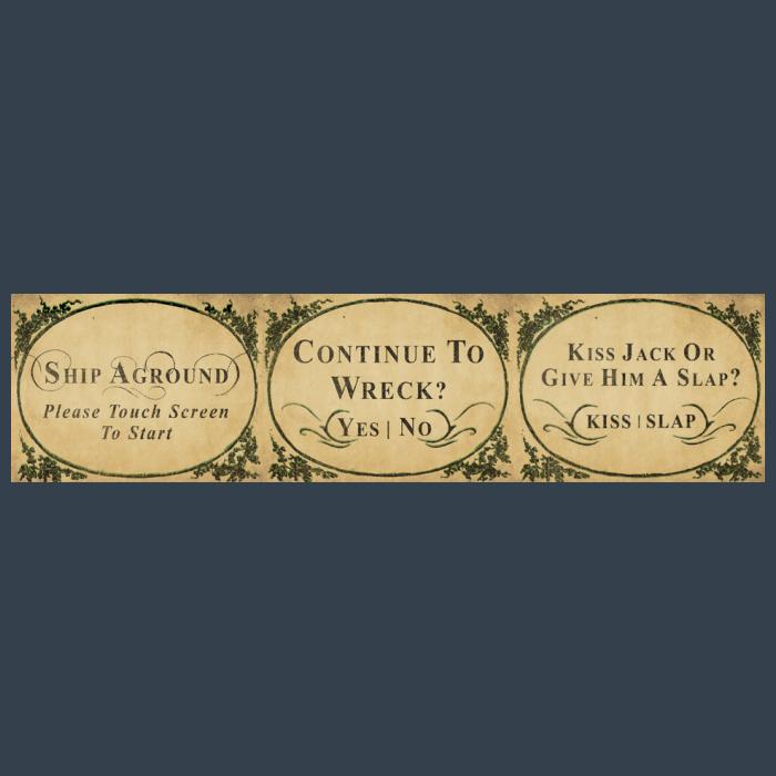 Ship Aground 18th century style user interface